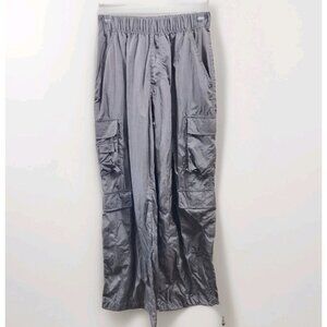 Vintage Y2k Arizona Jeans Military Cargo Pants Womens Small Baggy Loose Metallic